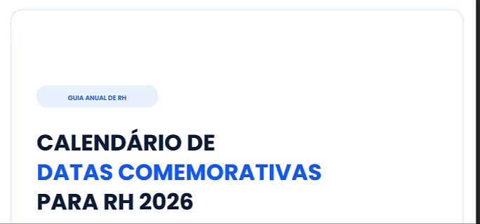 Calendário de Datas Comemorativas para RH 2026